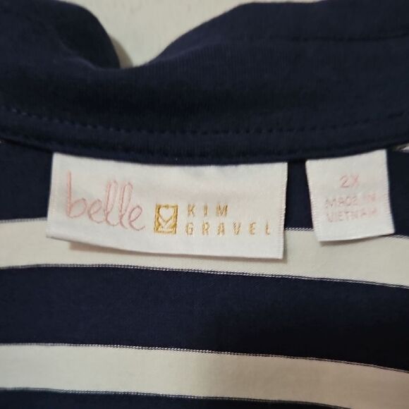 Belle by Kim Gravel Woman Triple LUXE KNIT JOHNNY COLLAR TOP - Picture 2 of 7